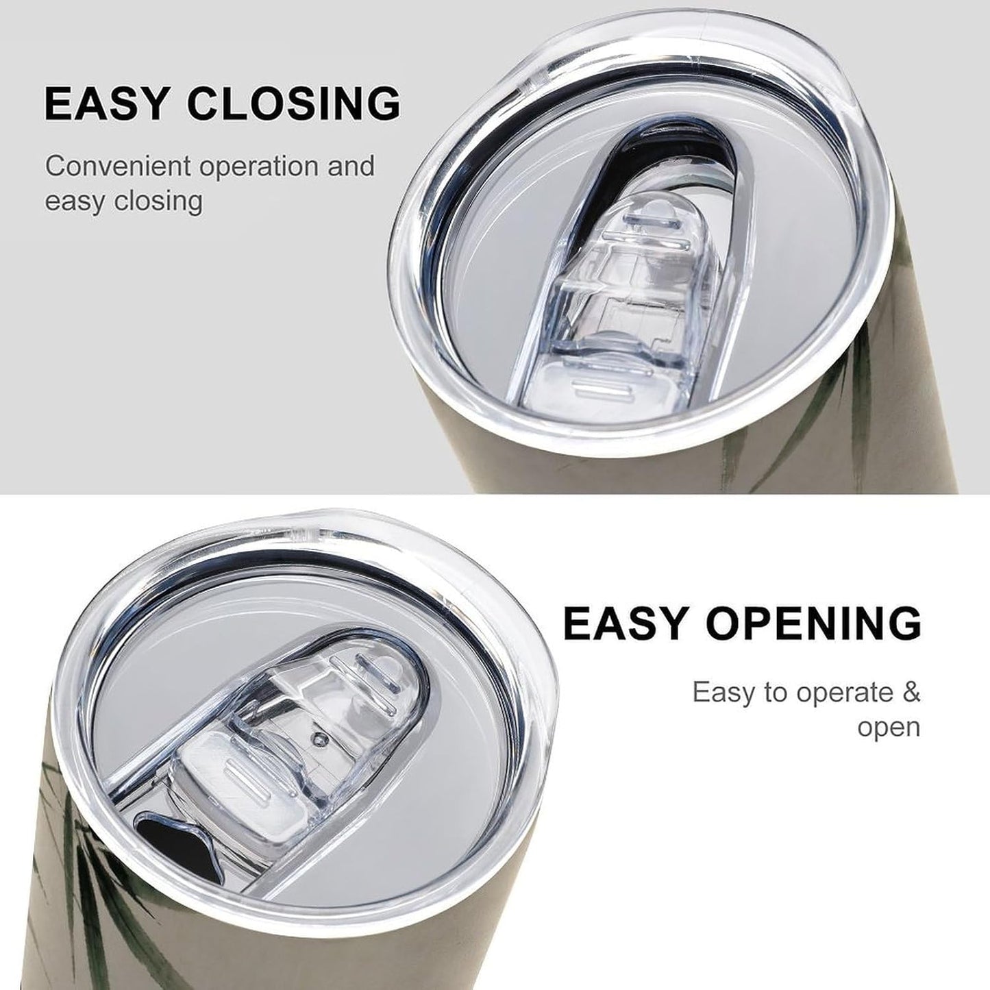 20oz Stainless Steel Car Tumbler, Juhua Coffee Cup for Hot/Cold Drinks Double-Wall Vacuum Insulated Travel Mug with Leak-Proof Lid, Car Cup Fits Most Cup Holders, BPA-Free