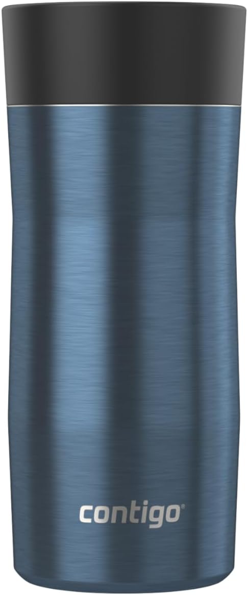 AUTOSEAL West Loop Vacuum-Insulated Stainless Steel Travel Mug with Easy-Clean Lid, 12oz, Glacier Frosted Pearl