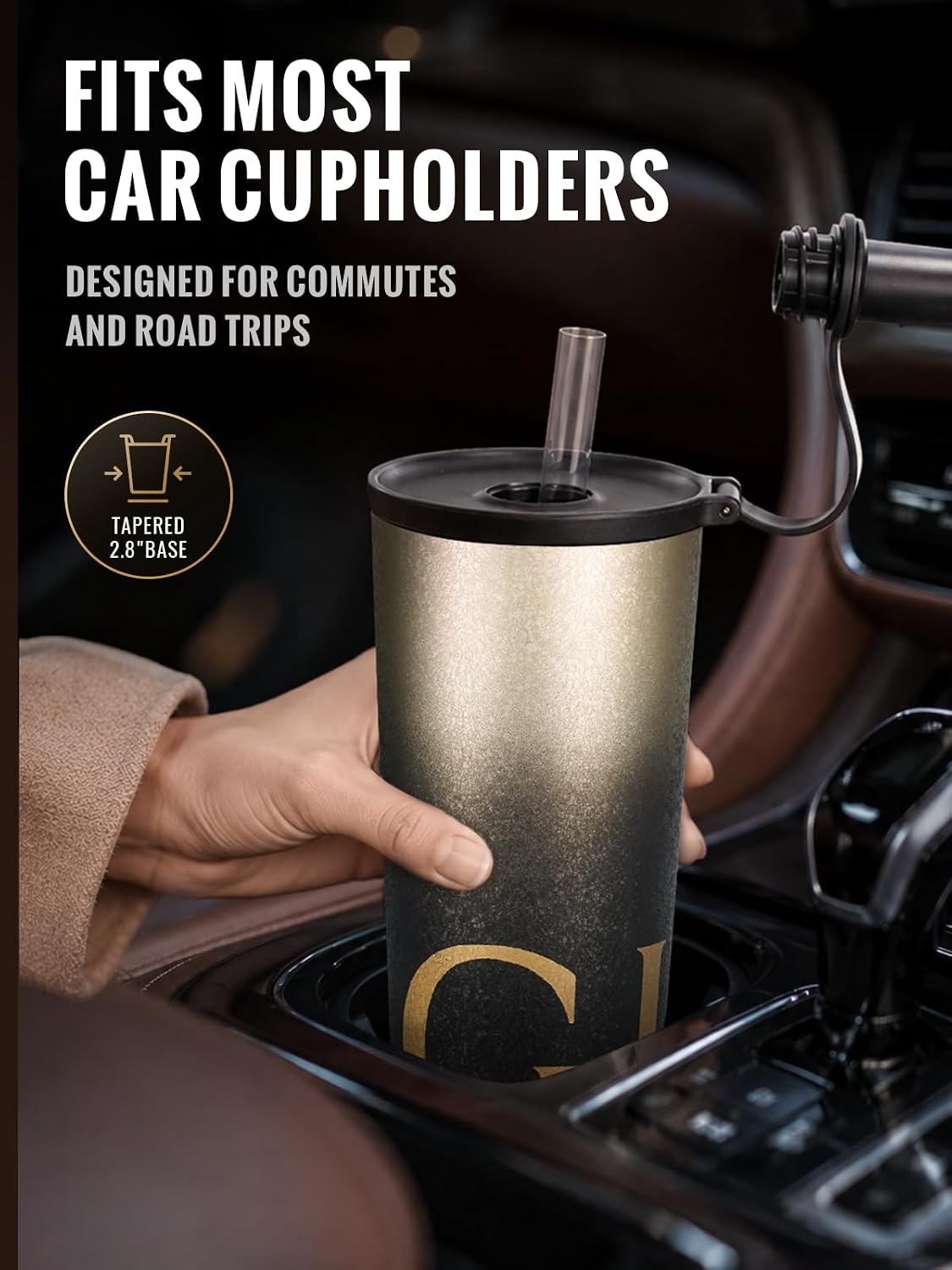 GiNT 17oz Travel Tea Mug with Infuser, 2 Lids. Vacuum Insulated 316 Stainless Steel Coffee Mug. Dishwasher Safe Tea Cup with Strainer for Hot & Cold Brew Coffee. Gifts for Mom, Dad & Friend