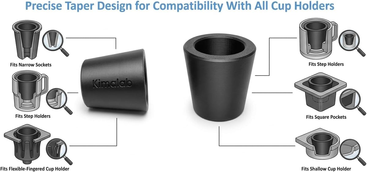 Slim Can Universal Cup Holder Adapter Slim Cup 8.4 oz / 12 oz can Holder Expander Car Cup Holder Fits Red Bull Celsius Energy Drink Michelob White Claw Truly Black - 3D Printed in USA