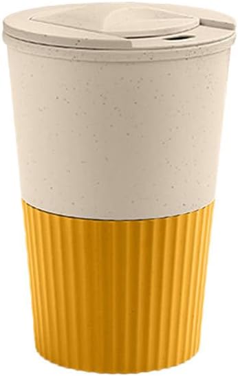 College Student Water Bottle - Leakproof Tumbler for Backpack Side Pocket - Insulated Wheat Straw Cup for Campus, Dorm & Study Sessions (blue)