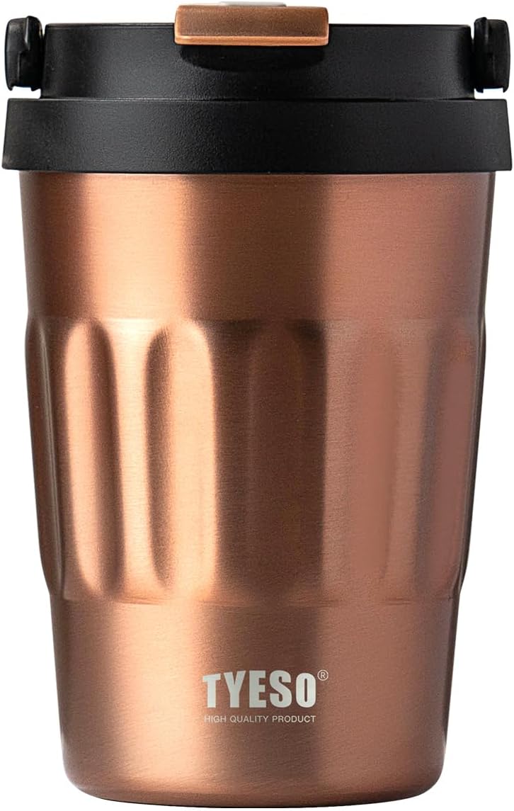 Stainless Steel Portable Tumbler with Flip Lid,Travel Mug with Concealed Carry Handle, Leakproof Insulated Coffee Cup (BLUE, 17 OZ)