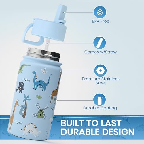 Lexlion Tea Infuser Water Bottle 32 Oz – Triple Wall Insulated Stainless Steel, Loose Leaf & Fruit Strainer, 3 Leakproof Lids, BPA-Free Silicone Sleeve, Reusable Thermal Mug
