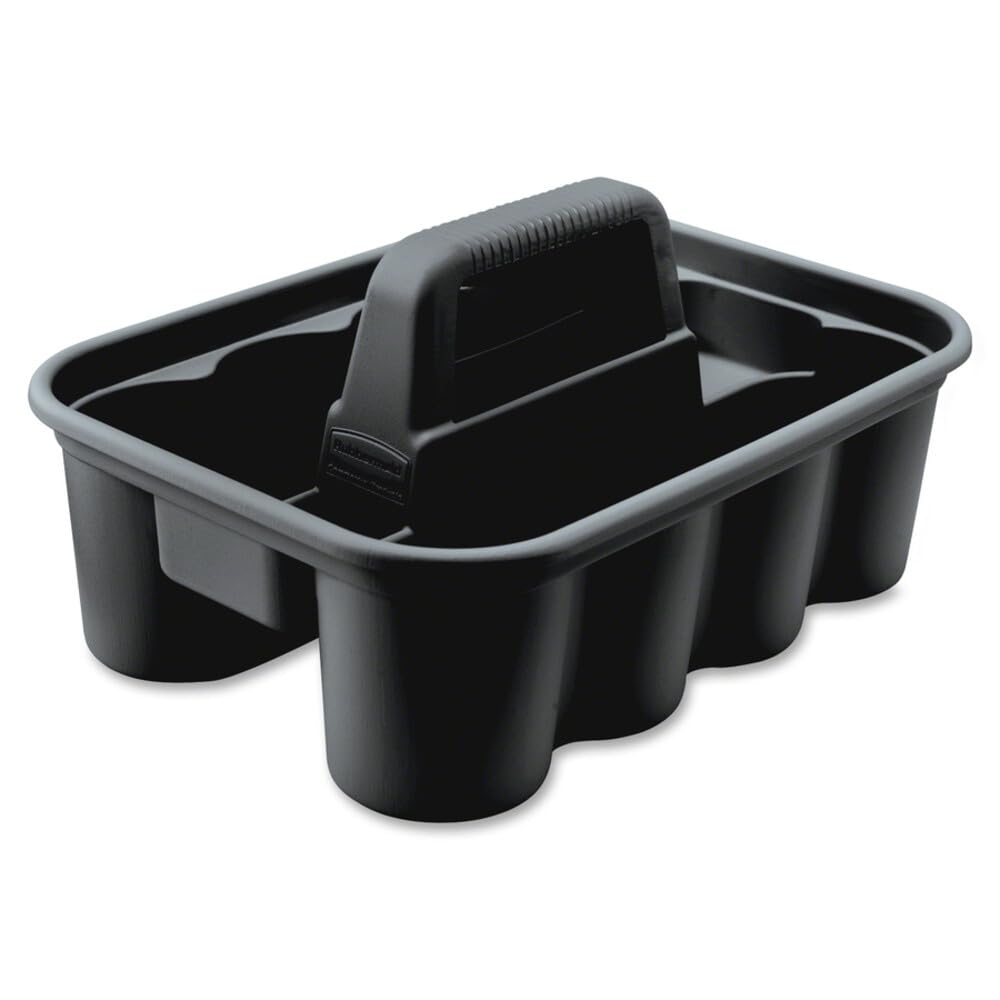 Rubbermaid Commercial Products Deluxe Carry Caddy for Take-Out Coffee/Soft Drinks Postmates/Uber Eats/Food Delivery Cleaning Products Sports/Water Bottles Black