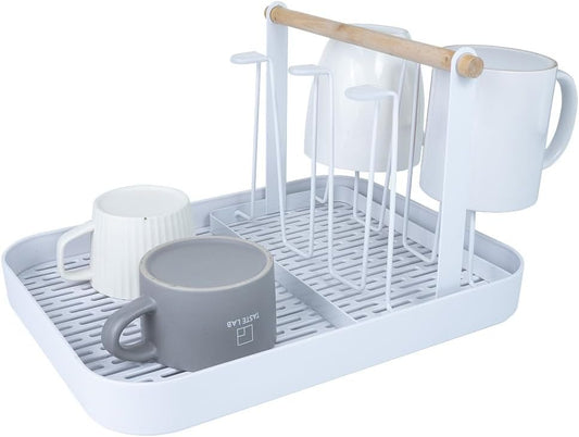 Countertop Drying Rack for Insulated Water Bottles, Glasses, Sports Bottles, Baby Bottles, and More - Drainage Tray for Easy Cleaning and Drying - Practical and Stylish