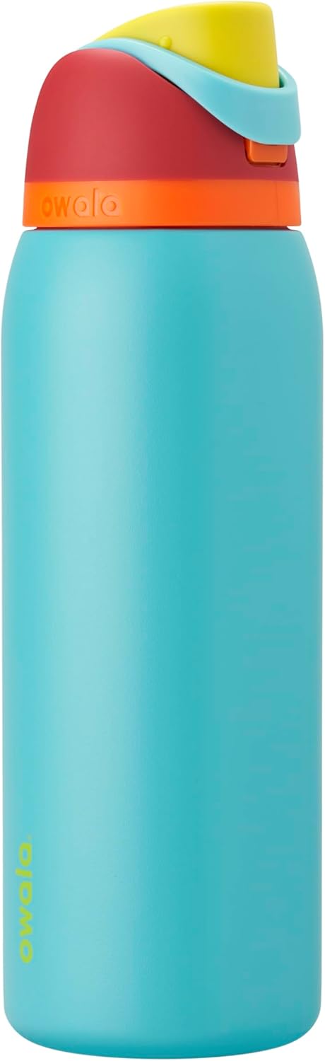 Owala FreeSip Insulated Stainless Steel Water Bottle with Straw, BPA-Free Sports Water Bottle, Great for Travel, 32 Oz, Denim