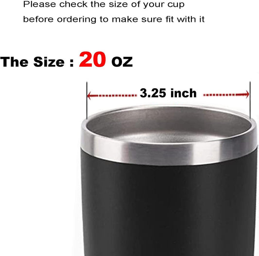 Tumbler Lids Spillproof 20oz,4 Pack Splash Resistant Lid for Beast,Juro,Ozark Trail,Rae Dunn,Atlin,Coffee Mug and More Cooler Cup,Covers for 20oz Tumbler (20OZ-01)