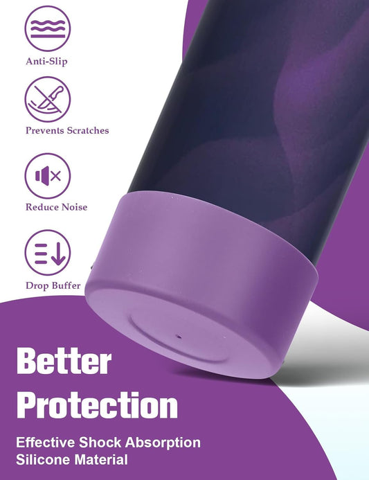 Mity rain 2PCS Silicone Boot for Owala Water Bottle 24 oz 32 oz, Anti-Slip Protective Sleeve Bottom Bumper Protector for FreeSip Stainless Steel Water Bottles Accessories