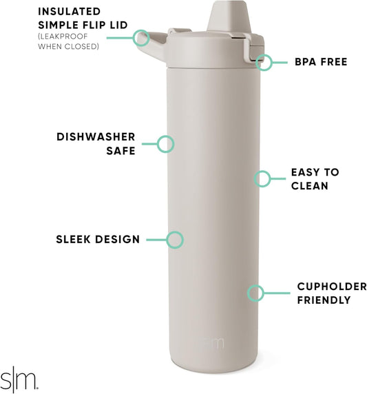 Simple Modern Filtered Water Bottle | Insulated Stainless-Steel Carbon Filter Travel Water Bottles | Reusable for Clean Drinking Water On The Go | 34oz, Sea Glass Sage
