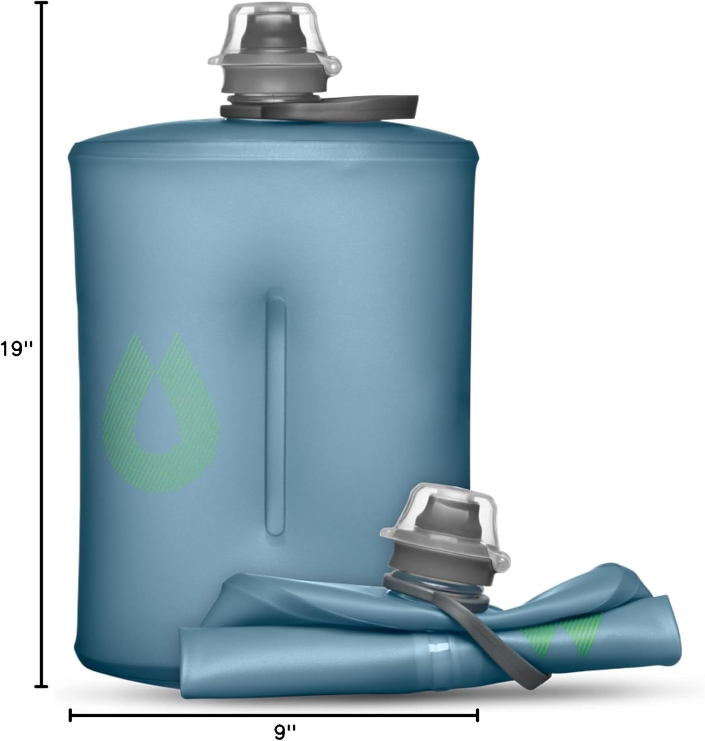HydraPak Stow Collapsible Water Bottle – 350ml, 500ml, 1L – Ultralight, Leak-Proof, BPA-Free, Filter Compatible Travel & Hiking Flask