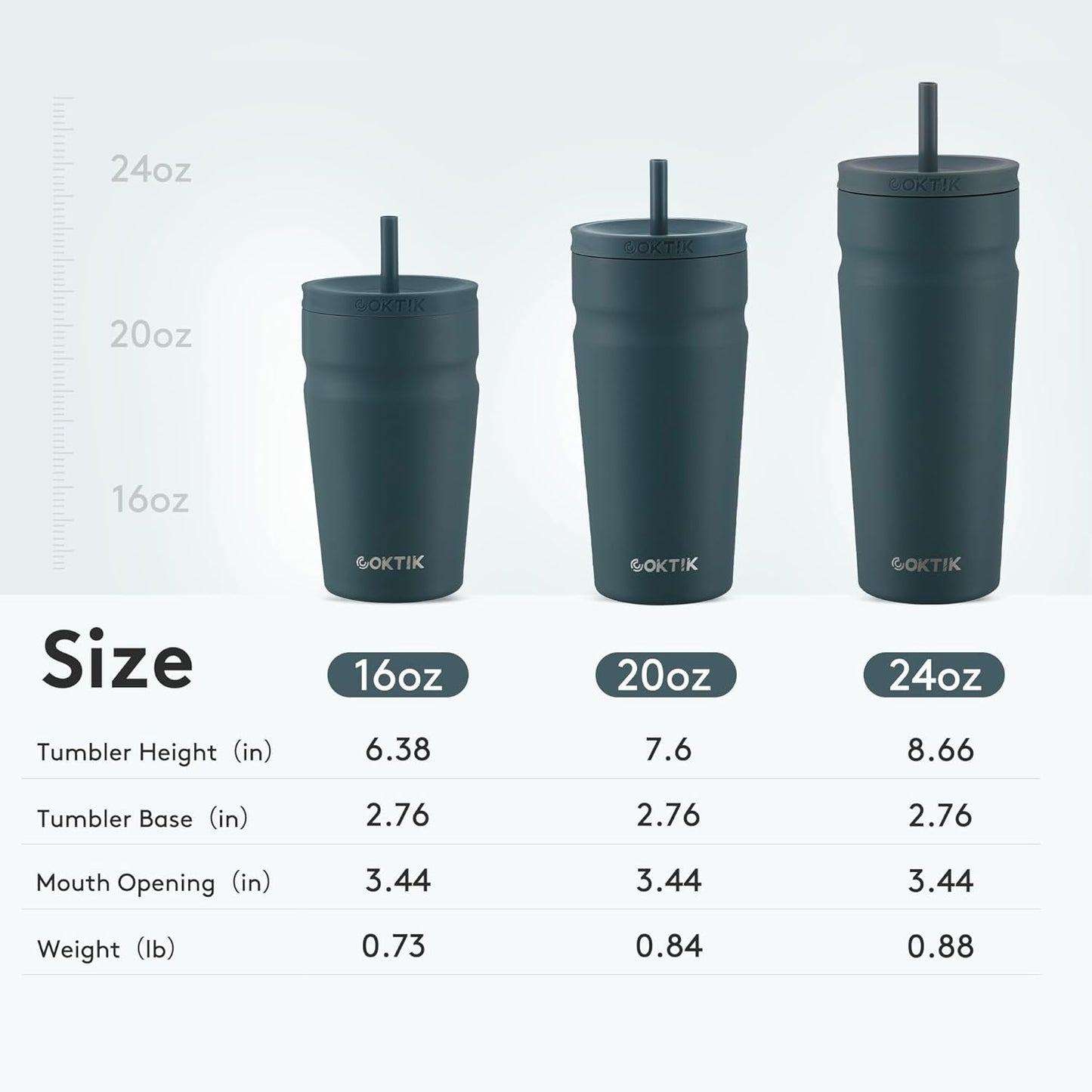 COKTIK 24oz Insulated Tumbler with Lid and Straw Iced Coffee Cup Reusable Stainless Steel Travel Mug Water Bottle Cupholder Friendly for Women Men Her Him (Blush)