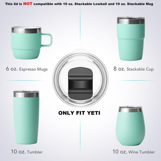 Rubber Seal Replacement Gasket for Yeti Lid, Leak-proof O Ring Replacement Compatible with Yeti 20 oz Tumbler, 10/24 oz Mug, 25 oz Straw Mug and 10 oz Lowball, 4 Packs