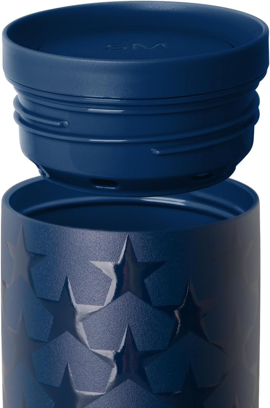 Simple Modern Travel Coffee Mug Tumbler with 360° Lid | Ceramic-Lined Insulated Stainless Steel Cold Brew Iced Coffee Cup | Gifts for Women Men Her Him | Voyager Signature | 16oz | Sea Glass Sage