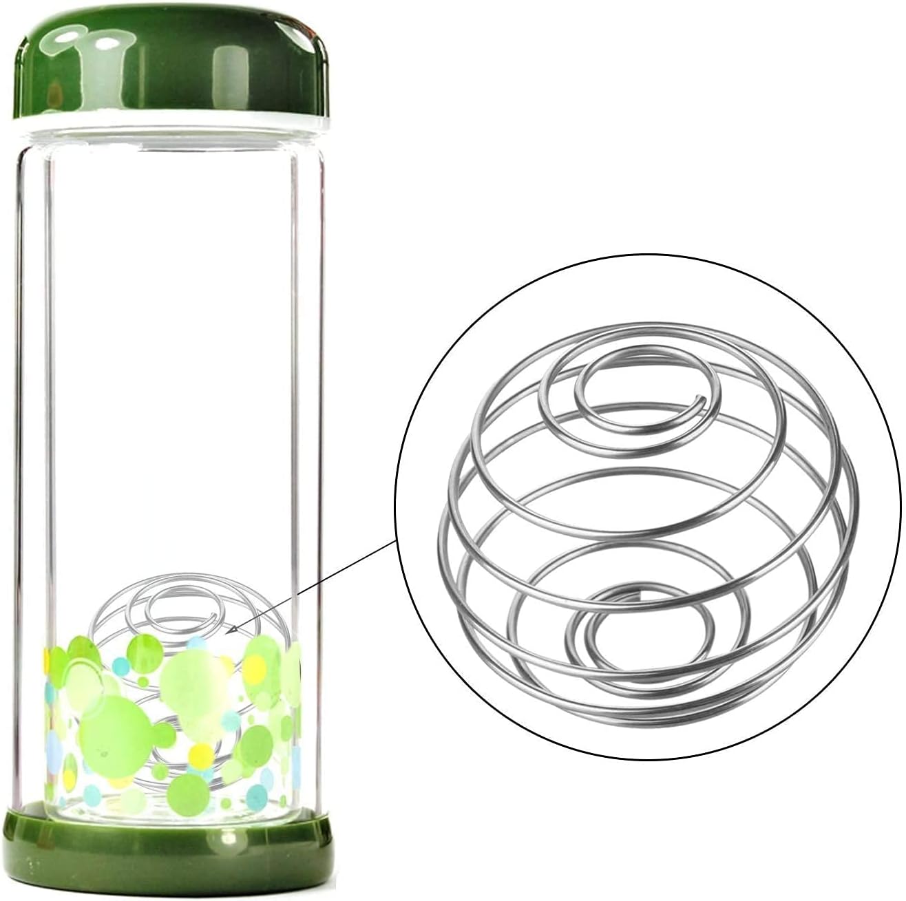 3 PCS Stainless Steel Shaker Ball Wire Whisk Shaker Mixer Mixing Ball Cup Blend Shaker