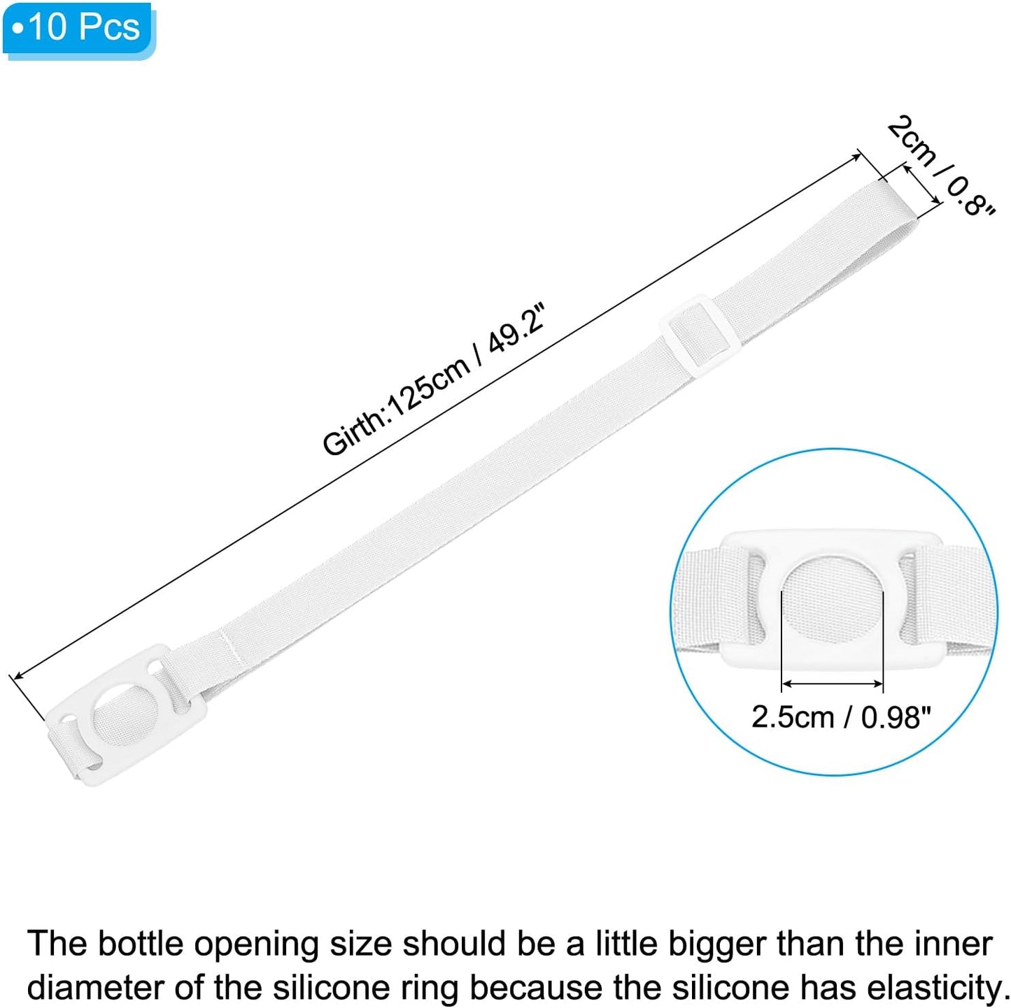 PATIKIL Water Bottle Lanyard, Adjustable Holder Shoulder Strap with Ring Buckle Carrier Clips for Walk Outdoor