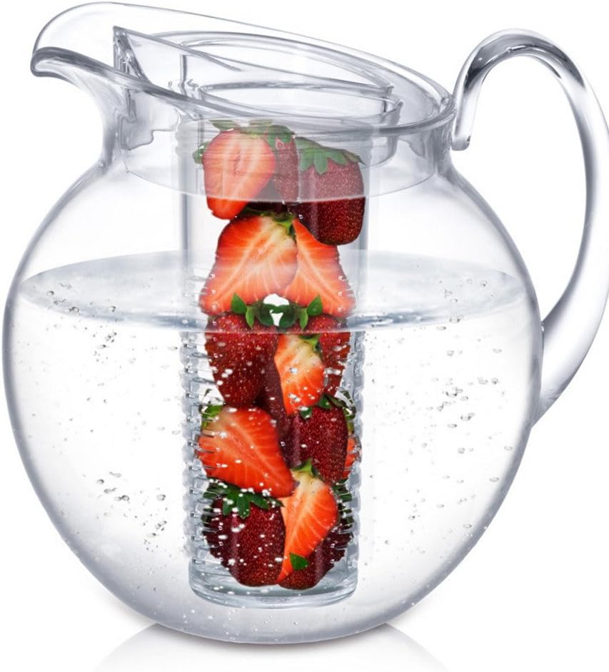 Prodyne Fruit Infusion Flavor Pitcher, Clear, 93 oz.