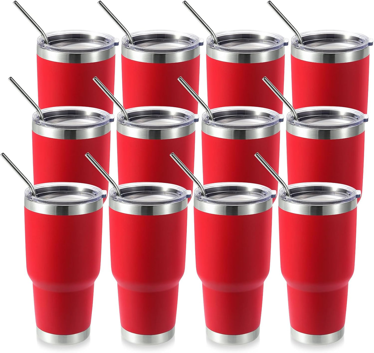 Volhoply 30oz Insulated Tumbler with Lid and Straw, Double Wall Inner & Outer 304 Stainless Steel Coffee Cup, Travel Mug Reusable Thermal Cup for Cold & Hot Drinks (Army Green)