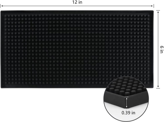Bar Mat, 12"x6" Non-Slip PVC Mats for Home Coffee Bar Countertop