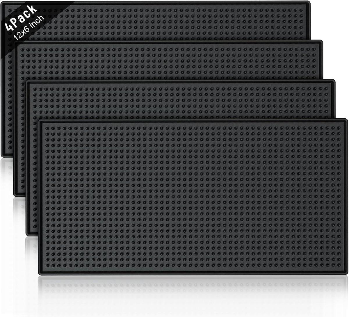 Bar Mat, 12"x6" Non-Slip PVC Mats for Home Coffee Bar Countertop