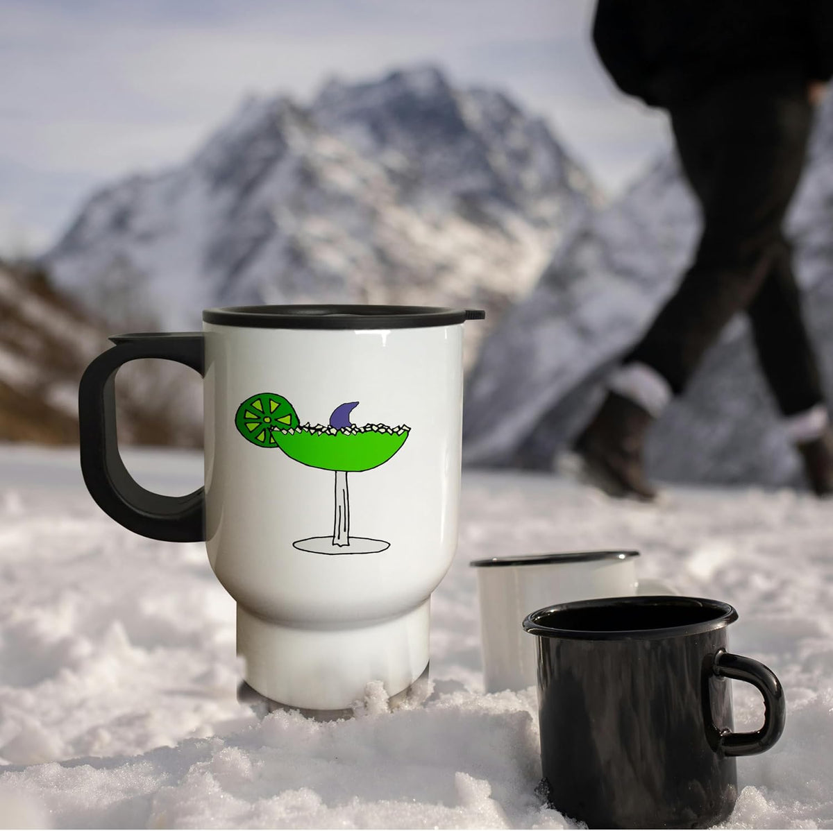 Cool Funny Lime Margarita Drink 14oz Stainless Steel Travel Mug