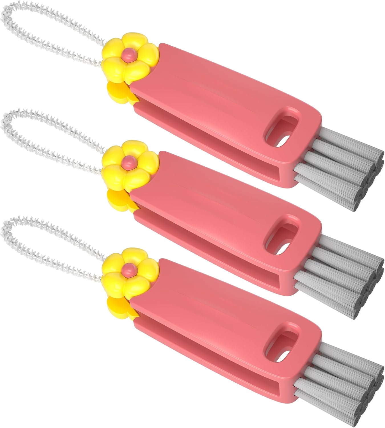 3 in 1 Cup Lid Gap Cleaning Brush Set, Multifunctional Bottle Cleaning Brush, Cup Lid Gap Cleaner, Home Kitchen Crevice Brush Tools(Multicolor)