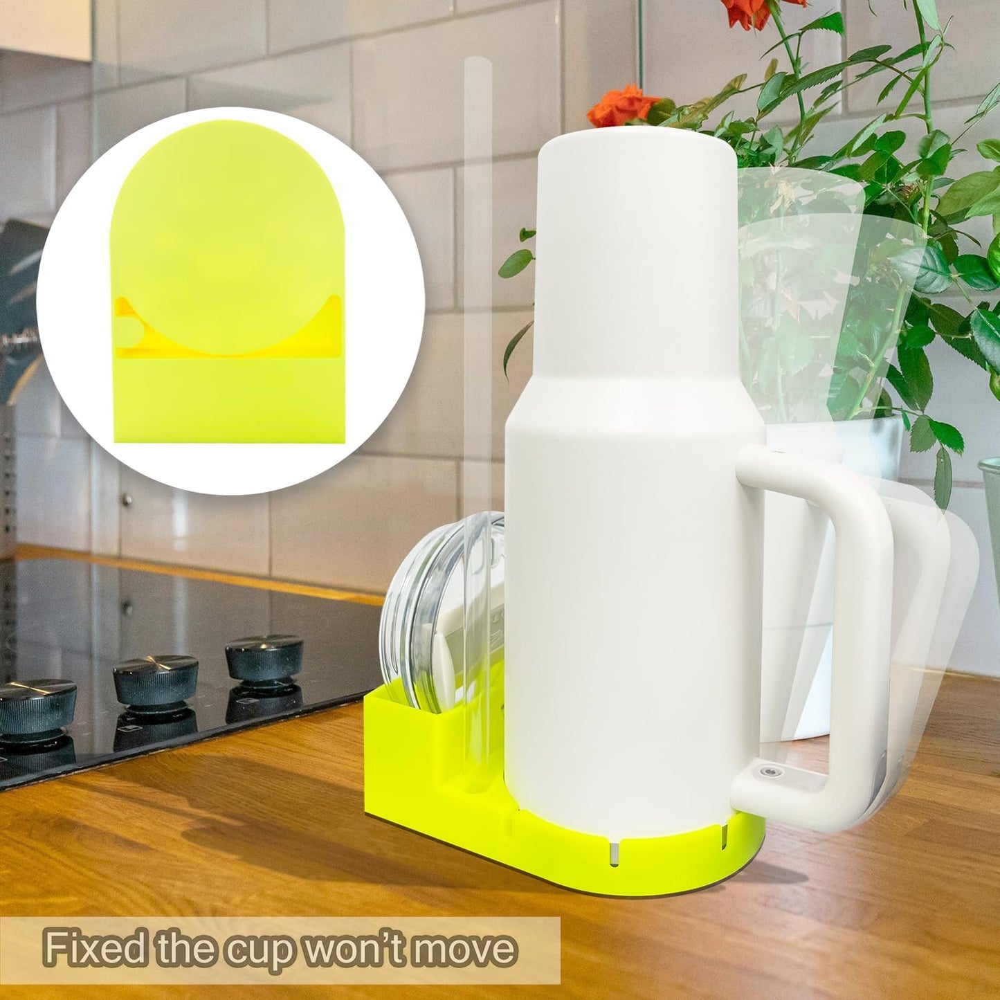 WORBSS Silicone Drying Rack for Stanley Cup 20 30 40oz Tumbler & Hydro Flask & Simple Modern Trek, Drain Rack Accessories for Water Bottles Tumblers Cups Mugs Glasses ,or Straw and Cup Lid