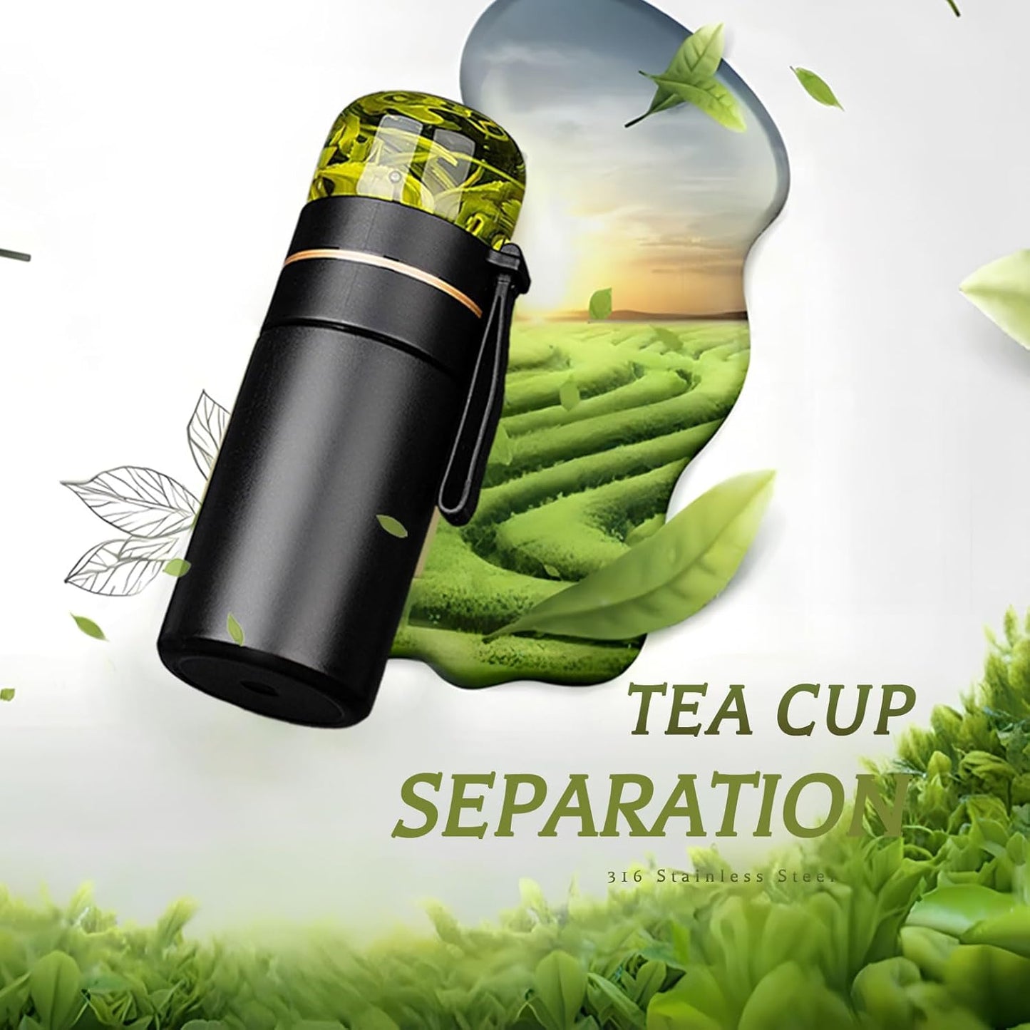 Glass Teapot With Infuser, Travel Tea Mug, Portable Loose Tea Infuser Bottle, Tea Cup With Infuser And Lid, Tea Mug With Infuser For Outdoor tea tumbler at Home