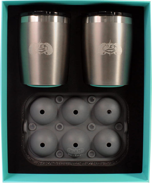 Toadfish Non-tipping 10oz Double Wall Insulated Stainless Steel Rocks Tumbler w/ East Slide Lid - Graphite
