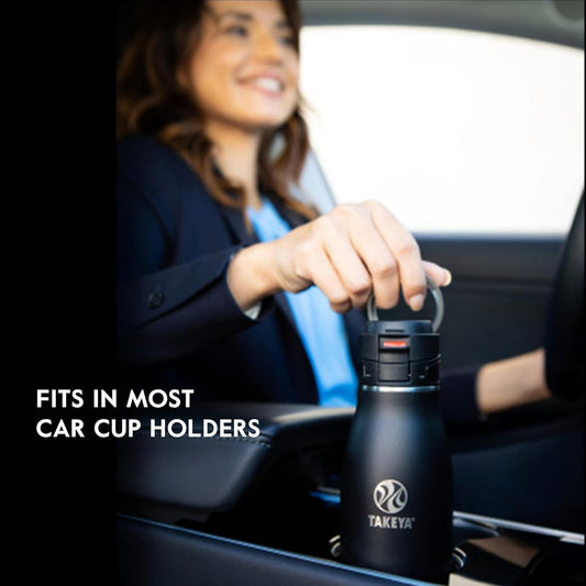 Takeya 17 oz Traveler Stainless Steel Insulated Travel Coffee Mug with Locking Leak Proof Lid, Premium Quality, BPA Free, Arctic