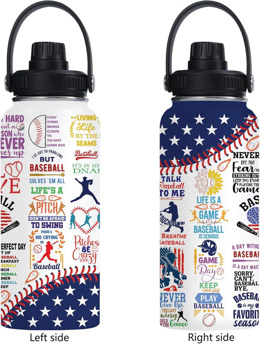 Pickleball Water Bottle 32oz Stainless Steel Insulated Vaccum with Lid, Pickleball Gifts for Pickleball Players, Pickleball Lovers, Women Girls Ladies