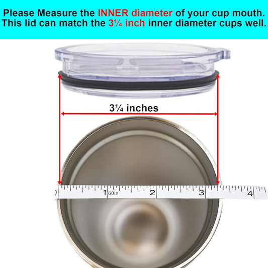 2 Pack 20 oz tumbler lids replacement, Spill Proof Splash Resistant Lids Mug Topper Fit for Rambler and More Coffee Mugs