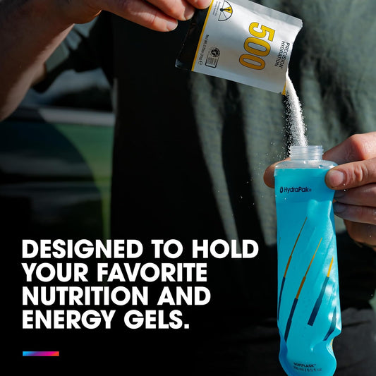 HydraPak SoftFlask - Collapsible Nutrition Flask (150ml or 250ml) - BPA Free, Easy Open Cap, Foldable, Lightweight