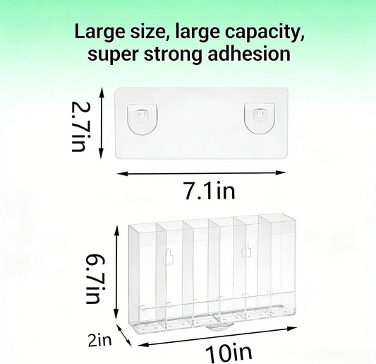10''Acrylic Straw Holder for Cabinet Door with Tumbler Straw Organizer,Large Straw Storage with Washable Sticky Reusable Cup Lid Holder,Water Bottle Accessories Organizer for Kitchen(Clear)