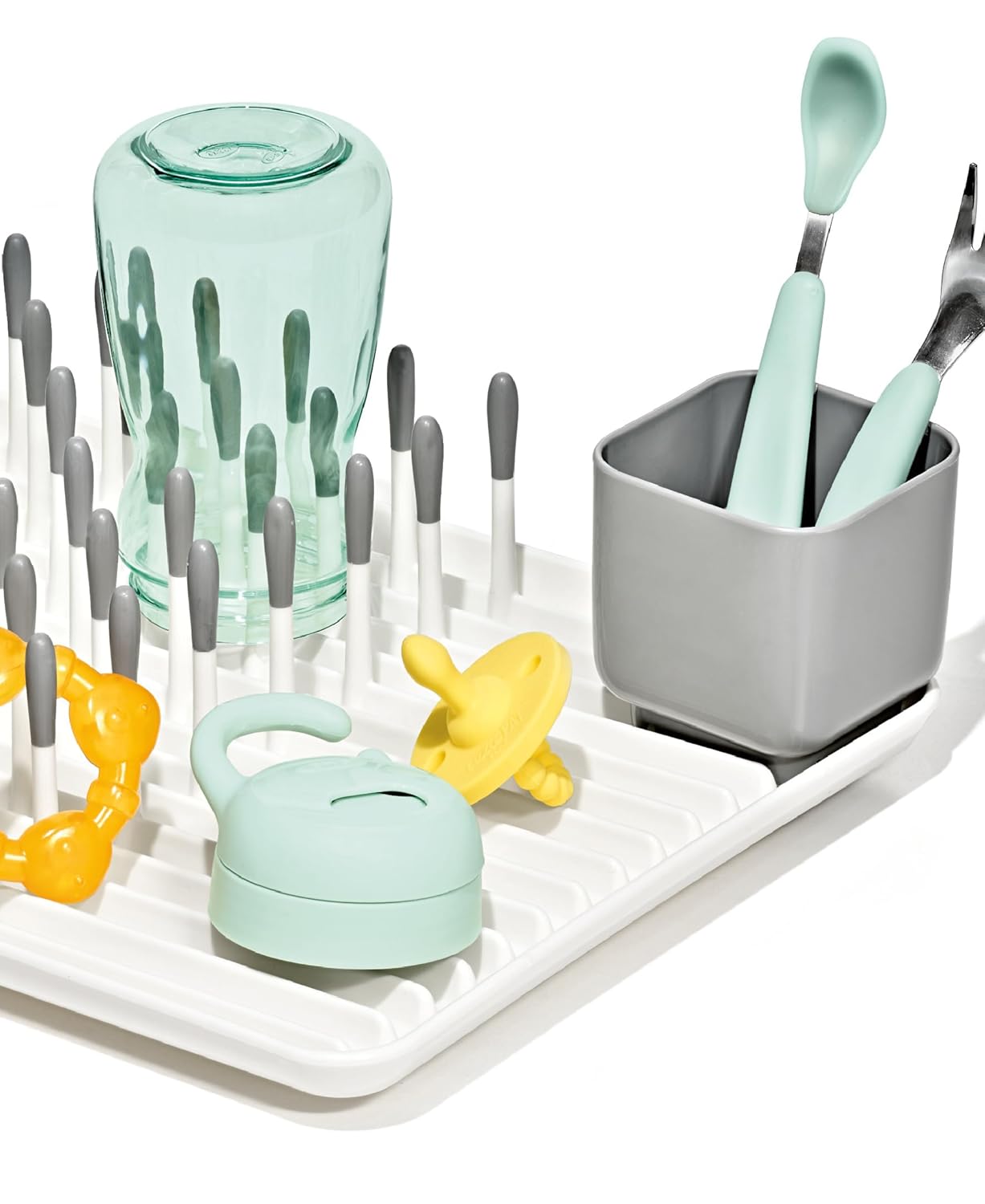 OXO Tot Baby Bottle Drying Rack, Gray, Newborn Essentials Must-Have