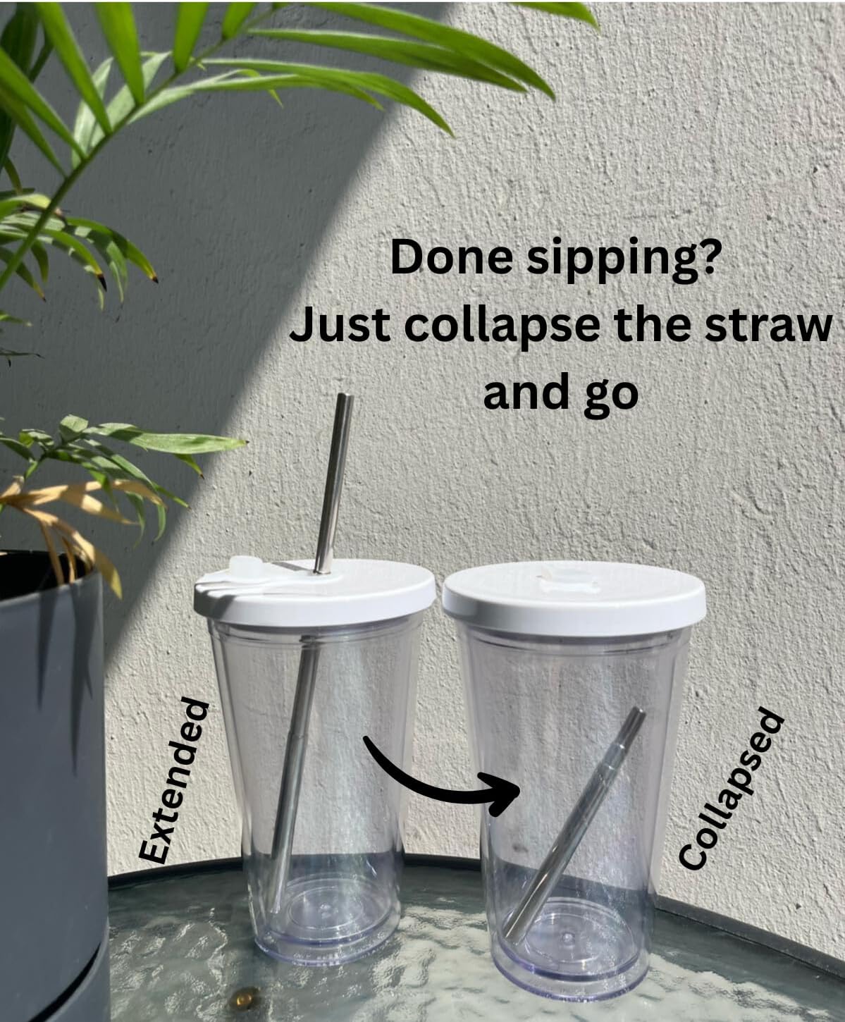 Reusable Iced Coffee Cup 16 Oz, Leakproof Iced Coffee Tumbler, Clear Plastic Tumbler with Lid and Straw, Double Wall Insulated, BPA-Free, No Sweat, for Hot and Cold Drinks