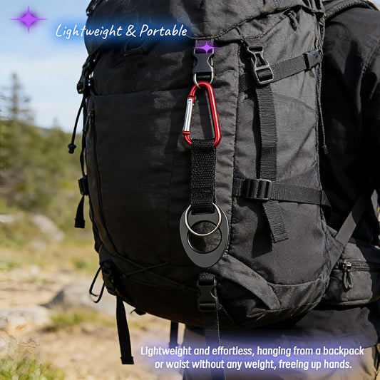 Multi-functional Durable Silicone Water Bottle Holder with Carabiner Clip & Key Ring, Fits 12-25 oz Bottles, Elastic Strap for Hiking, Camping, Cycling, Travel, Outdoor Gear (5-Pack Assorted Colors)