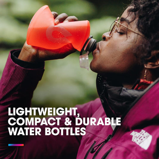 HydraPak Stow Collapsible Water Bottle – 350ml, 500ml, 1L – Ultralight, Leak-Proof, BPA-Free, Filter Compatible Travel & Hiking Flask