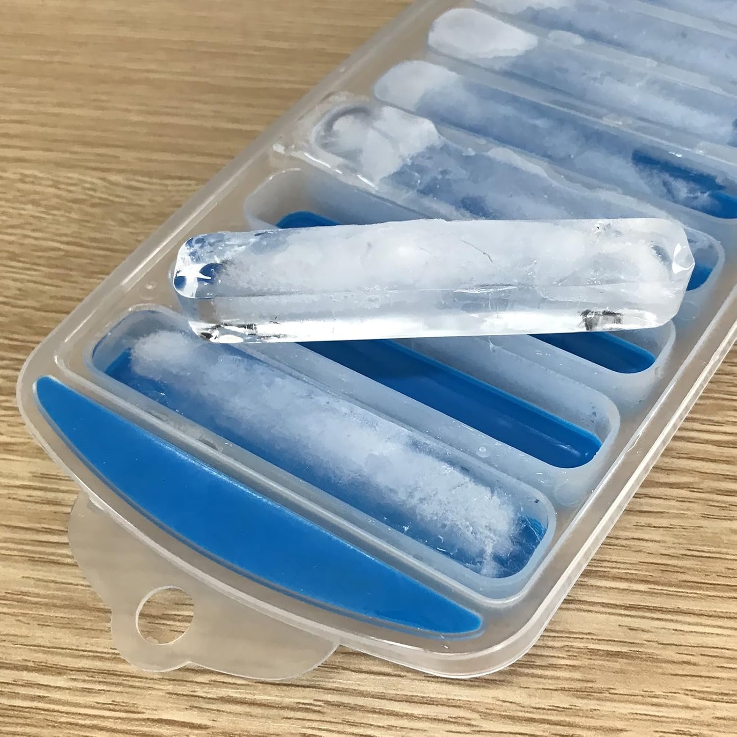 Ozera 4 Pack Ice Cube Trays, Narrow Water Bottle Ice Cube Tray Stick, Silicone Ice Trays for Freezer with Easy Push and Pop Out Material, Ideal for Sports and Water Bottles