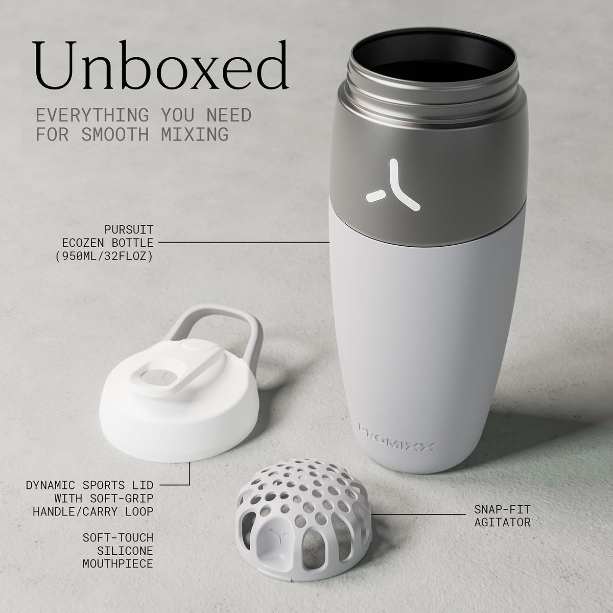 Pursuit Stainless Steel Shaker Bottle 26oz, Midnight Blue