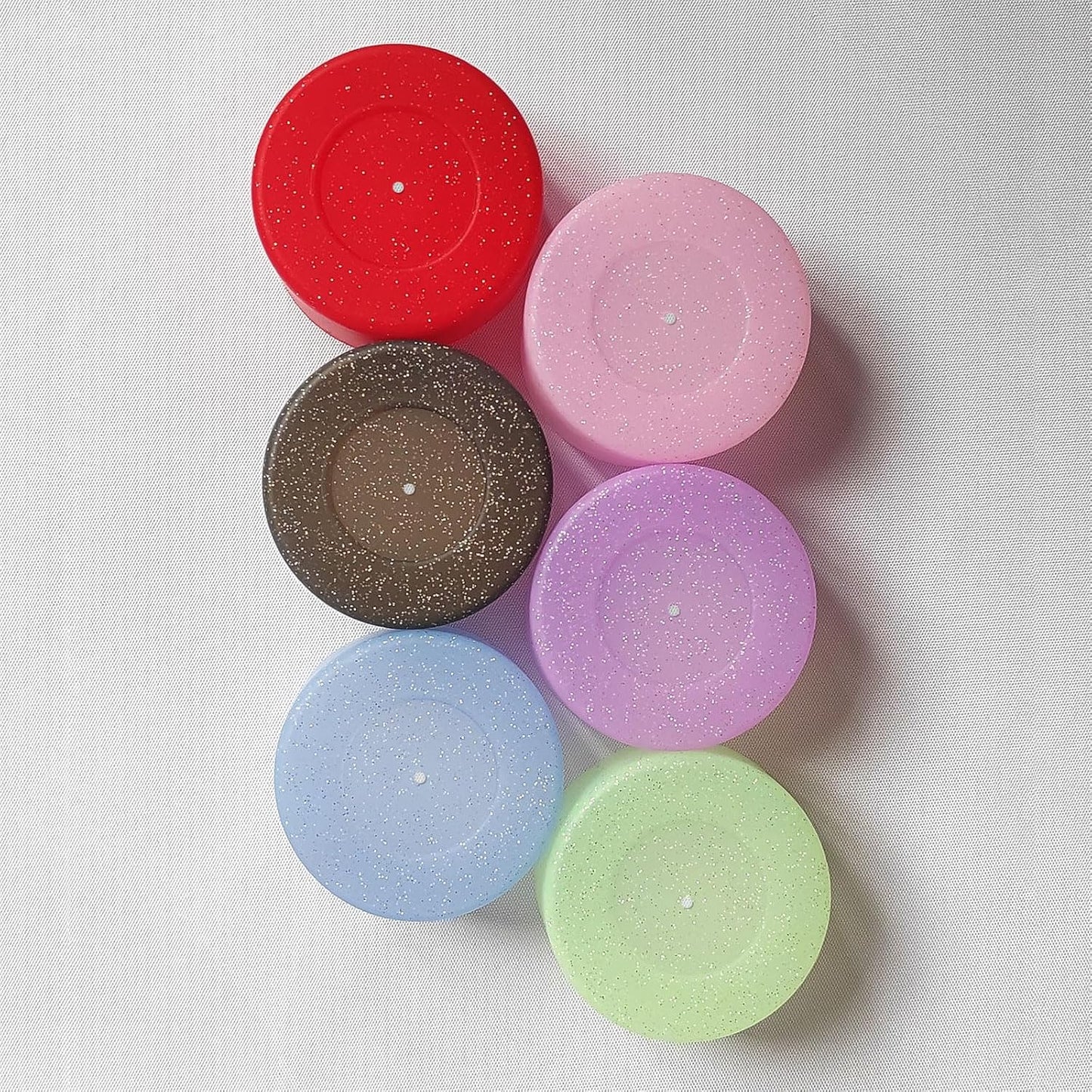 6Pcs Glitter Silicone Cup Boots for Water Bottle Fits Stanley/Owala/Hydro Flask/Simple Modern/Yeti, 2.8-3.1in Width Bottom Protector Cover Sleeve (6 Colors)