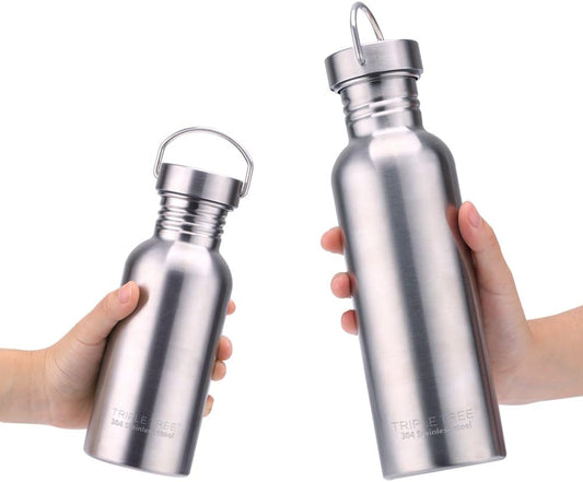 34 OZ Uninsulated Single Walled Stainless Steel Sports Water Bottle 18/8 Food Grade for Cyclists, Runners, Hikers, Beach Goers, Picnics, Camping - BPA Free