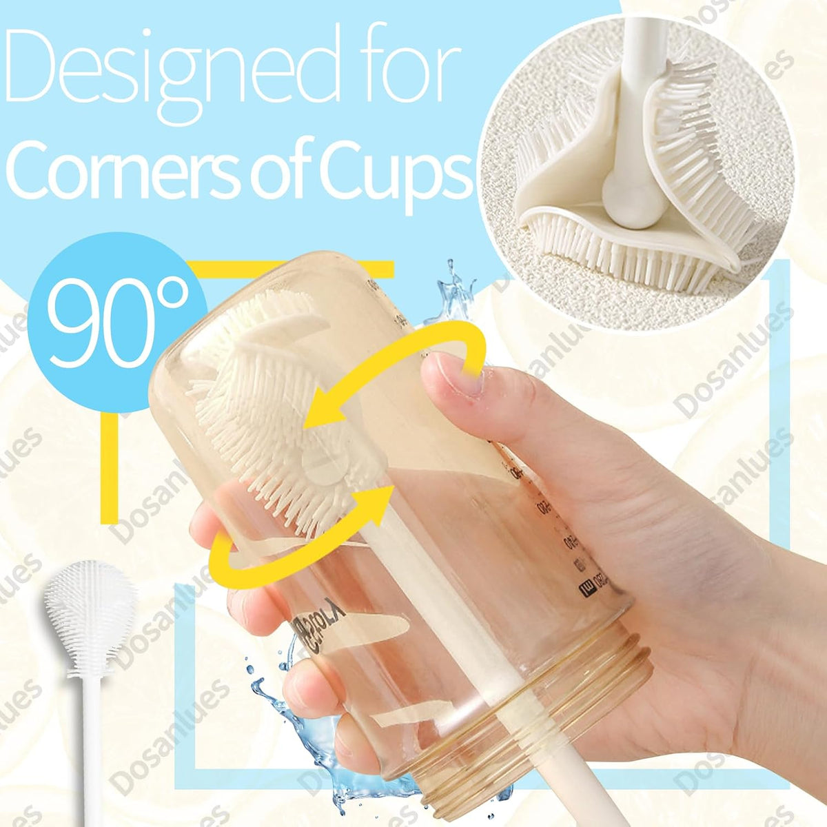 Bottle Cleaner Brush Set - 8 Pack Multipurpose Bottle Brushes for Cleaning