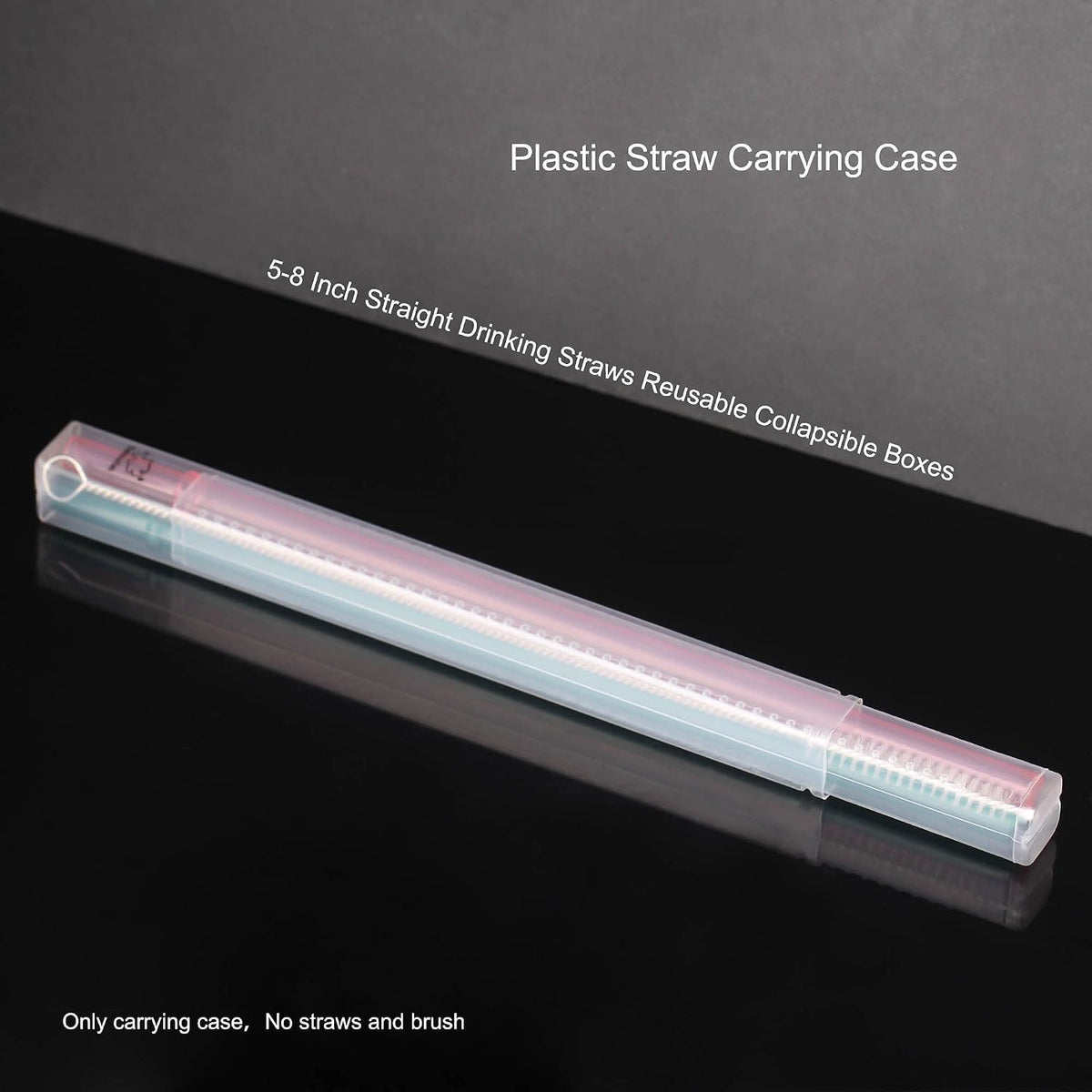 Plastic Straw Carrying Case,3Packs Reusable Collapsible Boxes for 9-13 Inch Straight Drinking Straws Storage Perfect for Travel, Gifts.