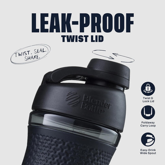 SportMixer Shaker Bottle Perfect for Protein Shakes and Pre Workout, 20-Ounce, Teal