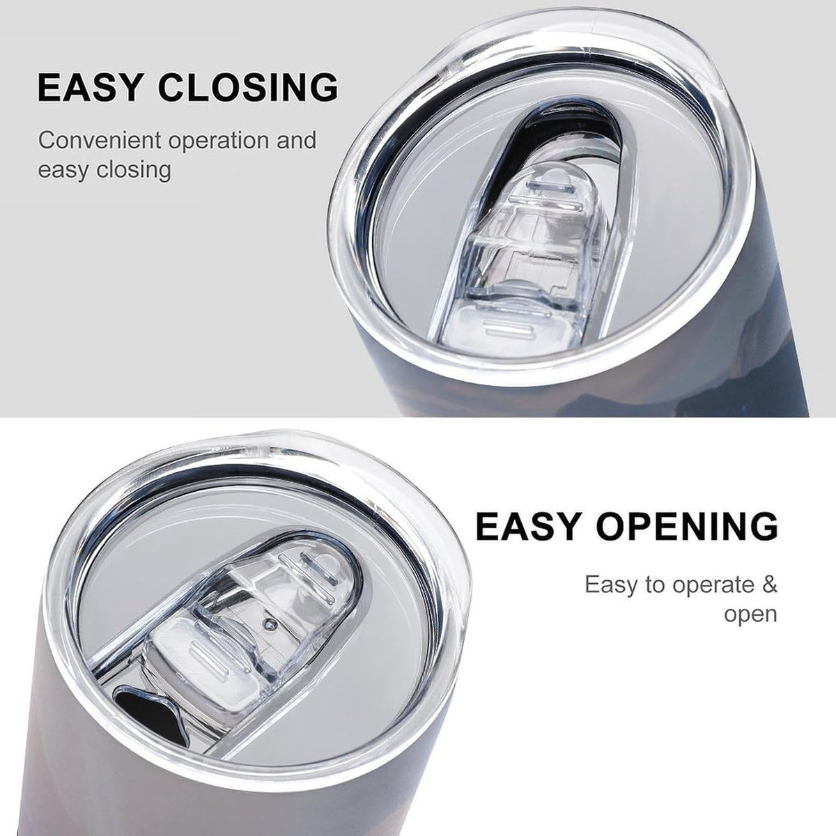 Crystal Mountains Car Cup 20 Oz, Travel Coffee Tumbler - Leakproof Insulated,Reusable Water Bottle with Lid And Straw