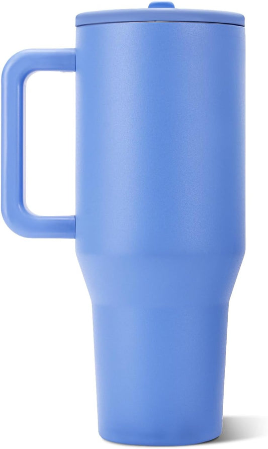 Traveler 40oz, Insulated Tumbler with Handle & Straw, Light Blue