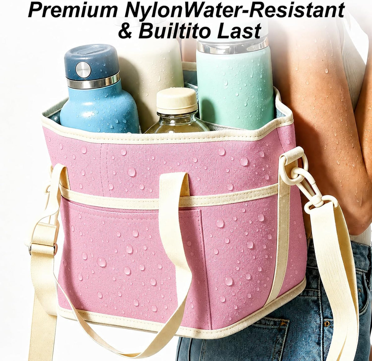 4 Compartment Insulated Drink Carrier Bag for 12-40oz Cups