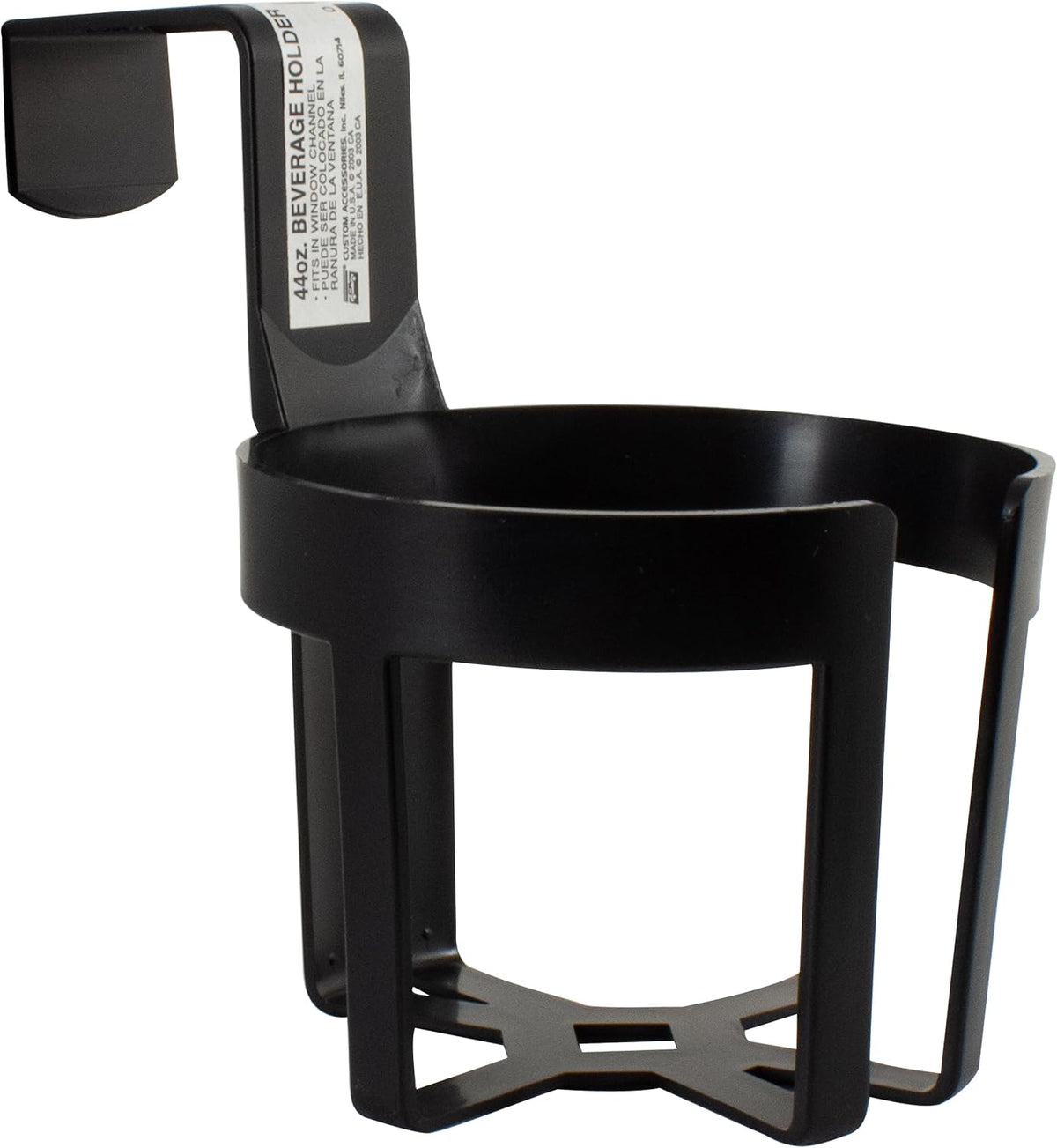 Large Plastic Cup & Beverage Holder, Black, 44oz (3.5L), Pack of 2