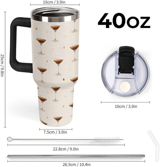 Leakproof Car Cup Vacuum Sealed With Lid For Office Crystal Clear Blue Water Ripple Print Drinkware Light Rose Red-style-5 - Colors D