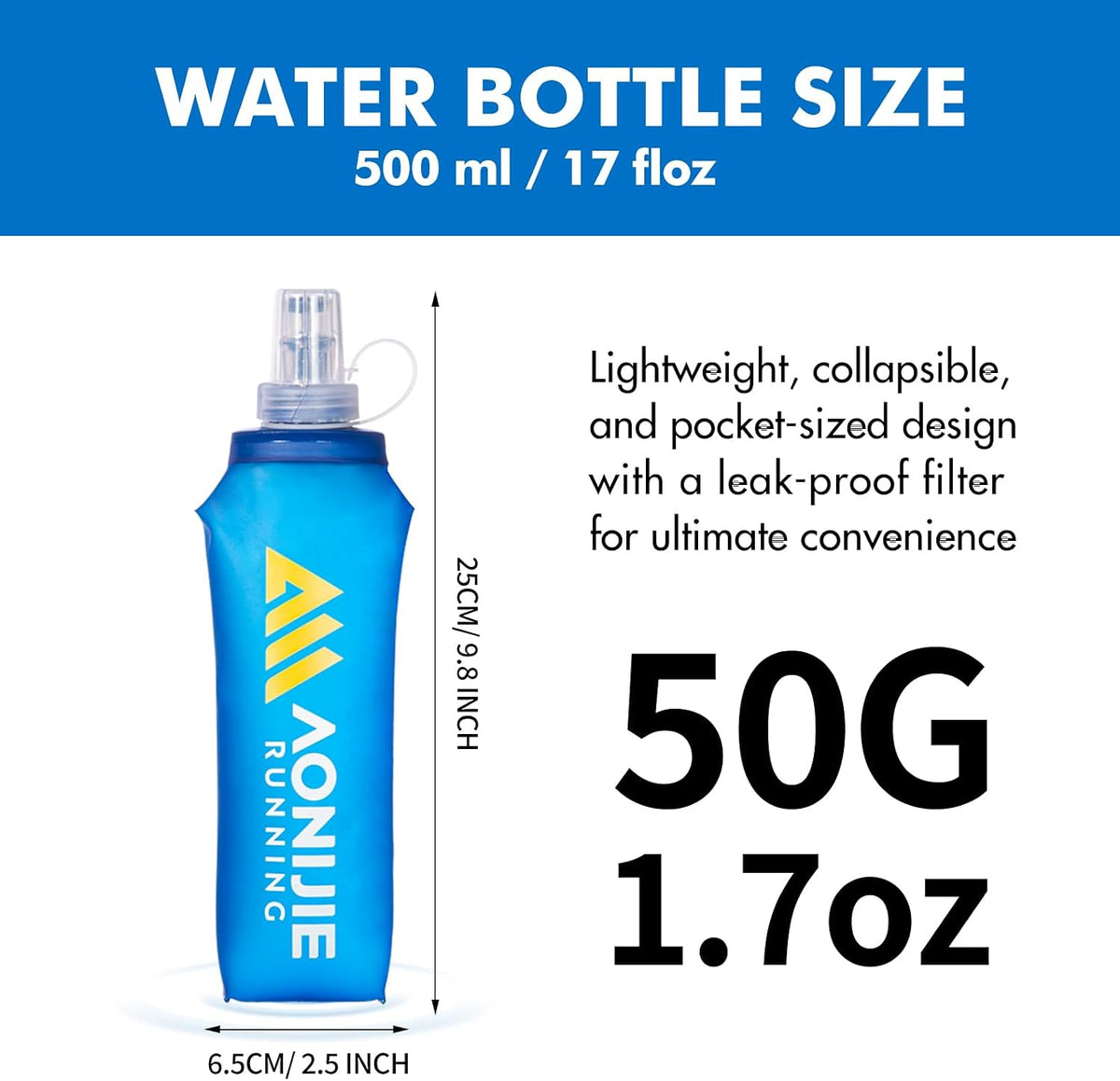 Running Water Bottle 1PC Soft Flask